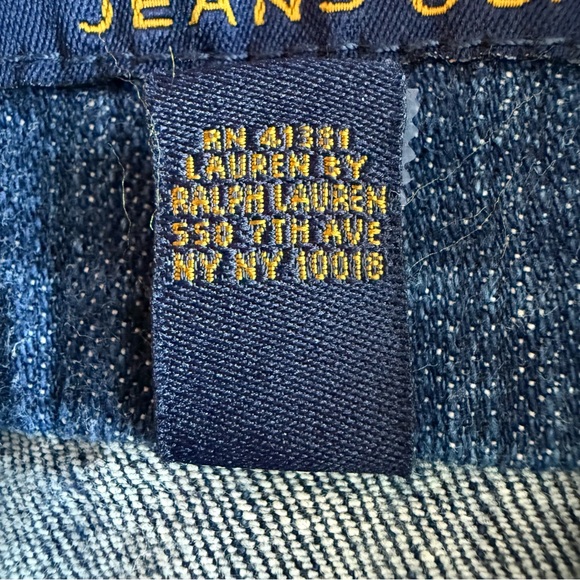 VTG Lauren Ralph Lauren Women's Petite P/L Blue Jacket Zip Button Pockets Short - Picture 7 of 8